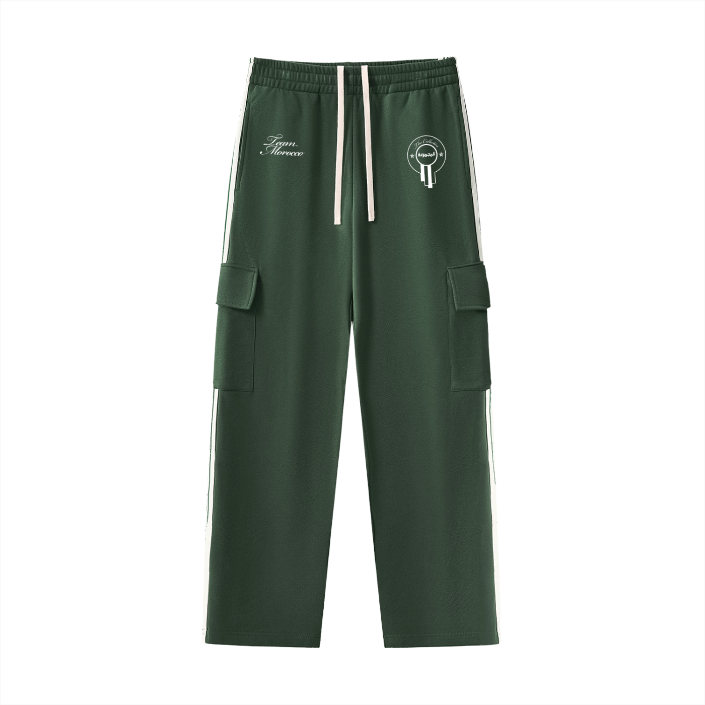 Morocco cargo pants,AFCON 2025 pants,Team Morocco pants,side stripe cargo pants