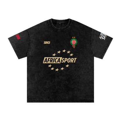 Morocco snow wash tee,AFCON 2025 shirt,Africa Sport vintage tee,Morocco number 3 shirt,Morocco football vintage